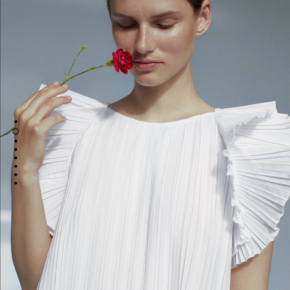 Zara pleated dress bloggers favorite - Picture 5 of 13